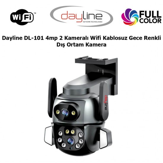 Dayline DL-101 çift kameralı wifi kablosuz dış ortam güvenlik kamerası